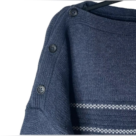 Prana - Navy Striped Sweater Size M - Picture 8 of 8